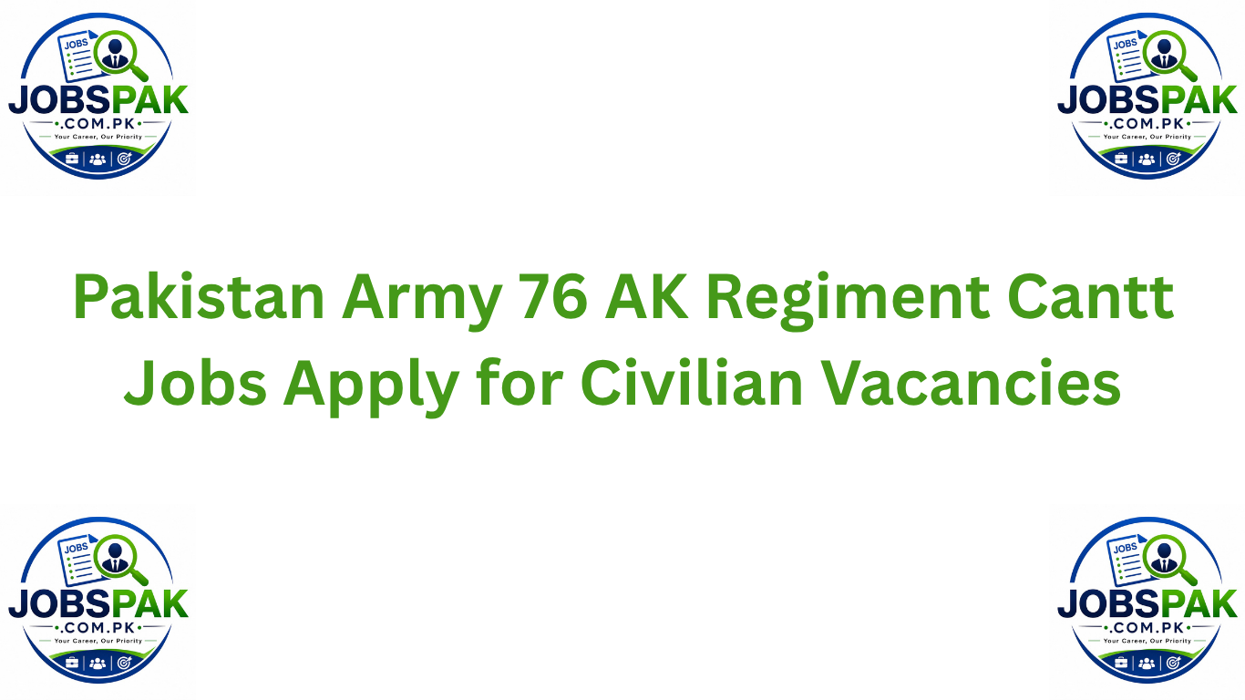 Pakistan Army Regiment Cantt Jobs 2026