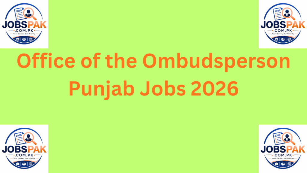 Office of the Ombudsperson Punjab Jobs 2026