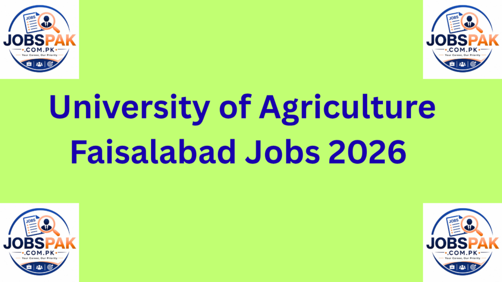 University of Agriculture Faisalabad Jobs 2026