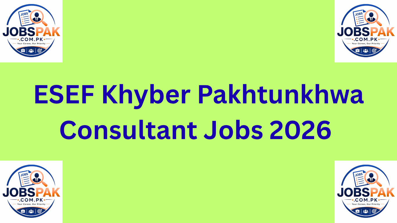 ESEF Khyber Pakhtunkhwa Consultant Jobs 2026