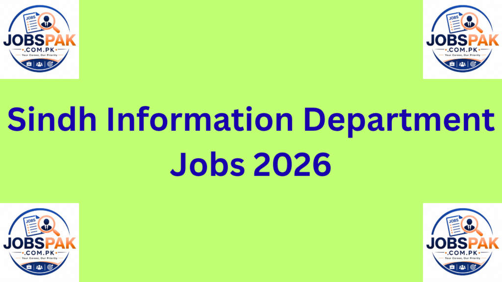 Sindh Information Department Jobs 2026