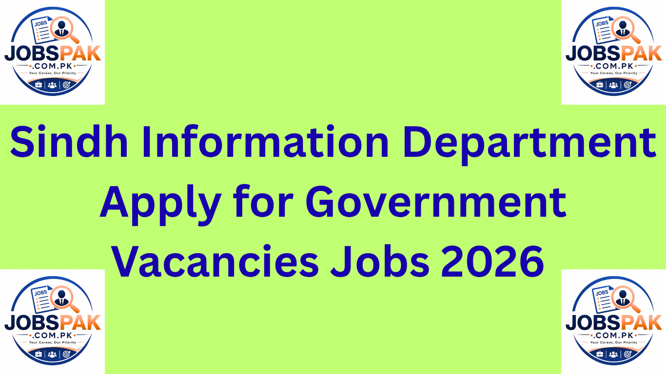 Sindh Information Department Apply for Government Vacancies Jobs 2026
