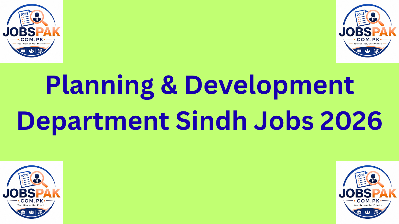 Planning & Development Department Sindh Jobs 2026